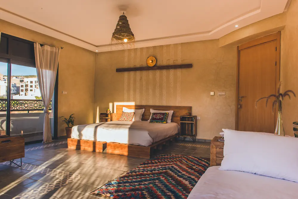 Deluxe Room - Taghazout Morocco Hotels at The Yogi Surfer in Taghazout Bay, Morocco.