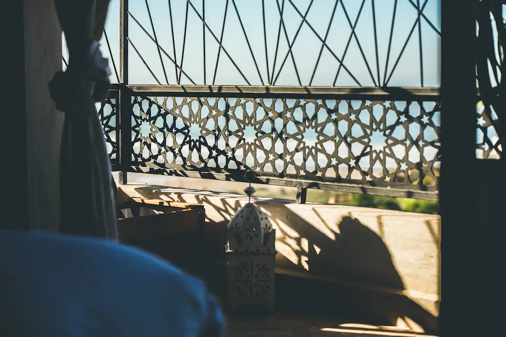 Single Room Ocean View Balcony - Taghazout Bay at The Yogi Surfer in Taghazout Bay, Morocco.